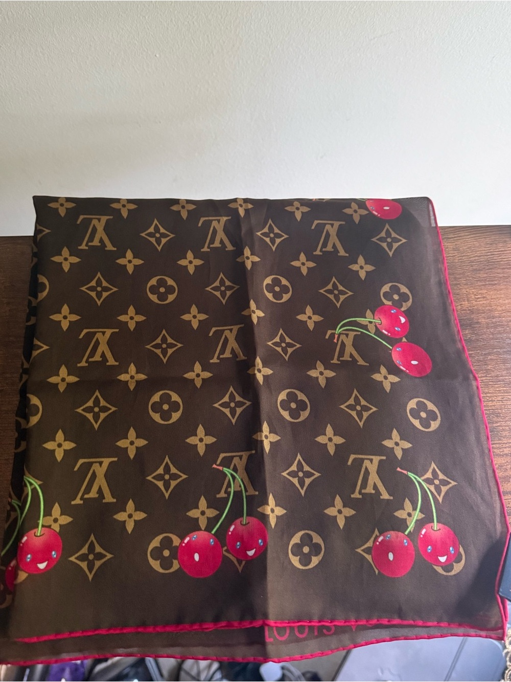 LV × TM Monogram Cerise Square 55